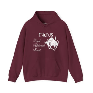 Taurus Sign Hooded Sweatshirt Celestial Comfort - Dipaliz - Hoodies