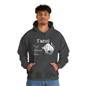 Taurus Sign Hooded Sweatshirt Celestial Comfort - Dipaliz - Hoodies