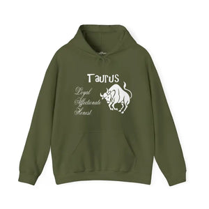 Taurus Sign Hooded Sweatshirt Celestial Comfort - Dipaliz - Hoodies