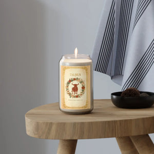 Taurus Soy Candle – Natural 13.75 Oz Zodiac - Dipaliz - Candles