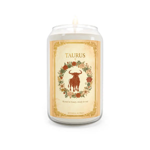 Taurus Soy Candle – Natural 13.75 Oz Zodiac - Dipaliz - Candles
