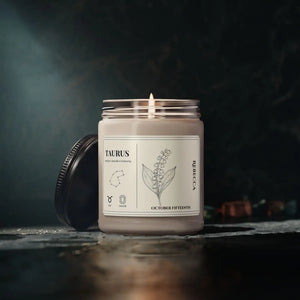 Custom Taurus Zodiac Soy Candle Personalized - Dipaliz - Candles