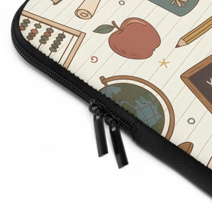 Cozy Teacher Classroom Pattern Laptop Sleeve - Dipaliz - Bags
