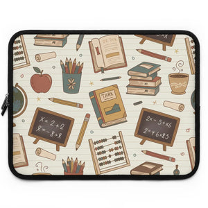 Cozy Teacher Classroom Pattern Laptop Sleeve - Dipaliz - Bags