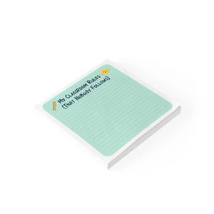 Teacher Note Pad – Classroom Rules Gift - Dipaliz - Sticky Notes