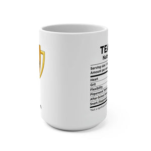 Funny Teacher Nutrition Facts Mug 15oz Ceramic - Dipaliz - Mugs