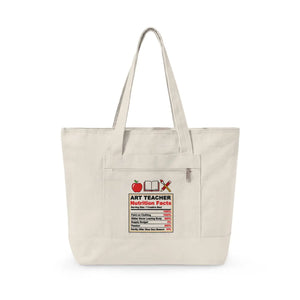 Durable Zippered Canvas Tote - Lesson Plans Teacher Gift - Dipaliz - Bags