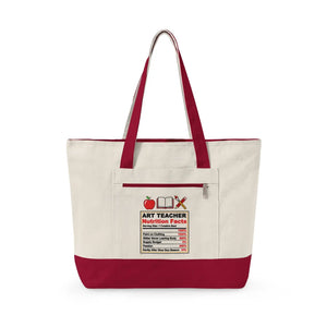 Durable Zippered Canvas Tote - Lesson Plans Teacher Gift - Dipaliz - Bags
