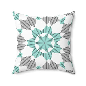 Teal Abstract Pattern Polyester Square Pillow Bold Decor Dipaliz - 20’’ × - Throw Pillows