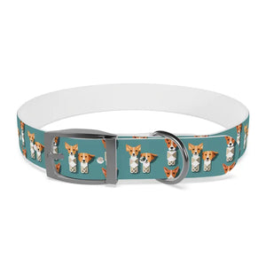 Teal Dream Dog Collar Stain Resistant Stylish Pet Gear - Dipaliz - l / Gun Metal / Tpu - Collars & Harnesses