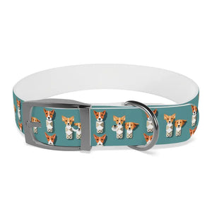 Teal Dream Dog Collar Stain Resistant Stylish Pet Gear - Dipaliz - m / Gun Metal / Tpu - Collars & Harnesses