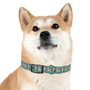 Teal Dream Dog Collar Stain Resistant Stylish Pet Gear - Dipaliz - Collars & Harnesses