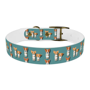 Teal Dream Dog Collar Stain Resistant Stylish Pet Gear - Dipaliz - Collars & Harnesses