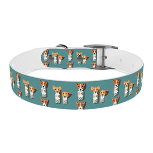 Teal Dream Dog Collar Stain Resistant Stylish Pet Gear - Dipaliz - Collars & Harnesses