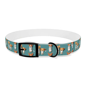 Teal Dream Dog Collar Stain Resistant Stylish Pet Gear - Dipaliz - Xl / Black Onyx / Tpu - Collars & Harnesses