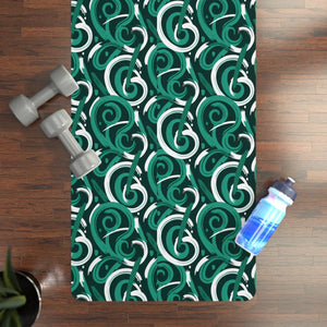 Teal Swirl Rubber Yoga Mat – Eco Non Slip - Dipaliz - Yoga & Pilates Mats
