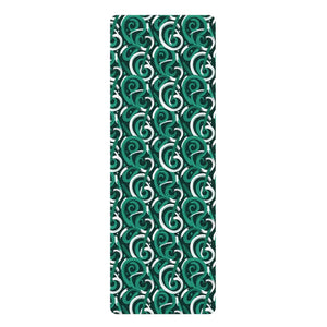 Teal Swirl Rubber Yoga Mat – Eco Non Slip - Dipaliz - & Pilates Mats