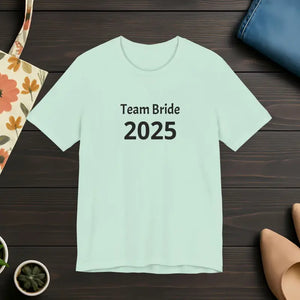 Team Bride Tee with Tapered Shoulders and Tear-away Label - Dipaliz - Heather Prism Mint / Xs - T-shirts