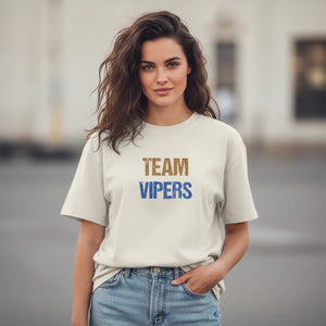 Custom Vipers Glitter Sports Tee Wide Ribbed Collar Dipaliz - T-shirt