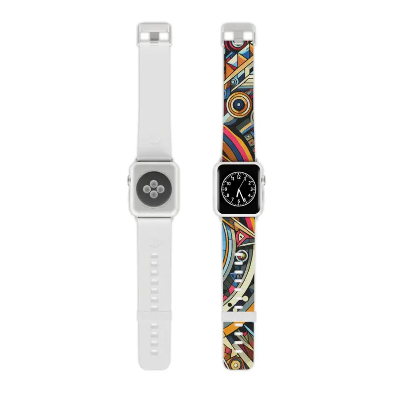 Tech-savvy Style Elastomer Apple Watch Band Bliss - 7.5’’ × 0.75’’ / 38 - 40 Mm / Silver Accessories