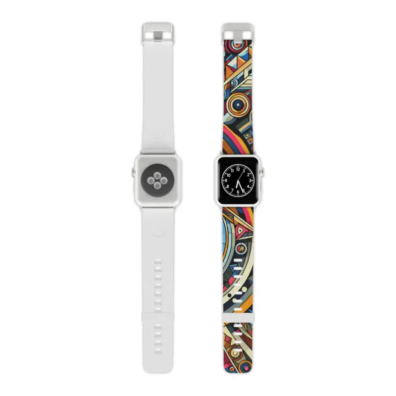 Tech-savvy Style Elastomer Apple Watch Band Bliss - 8’’ × 0.75’’ / 42 - 44 Mm / Silver Accessories