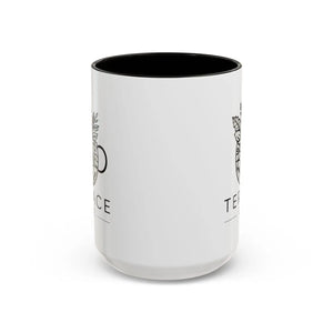 Vibrant Terrace Cafe Mugs - High-fidelity Artwork Print - Dipaliz