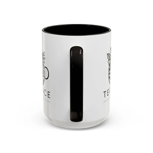 Vibrant Terrace Cafe Mugs - High-fidelity Artwork Print - Dipaliz