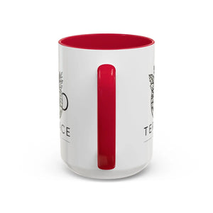 Vibrant Terrace Cafe Mugs - High-fidelity Artwork Print - Dipaliz