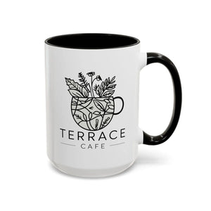 Vibrant Terrace Cafe Mugs - High-fidelity Artwork Print - Dipaliz