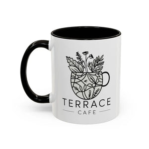 Vibrant Terrace Cafe Mugs - High-fidelity Artwork Print - Dipaliz