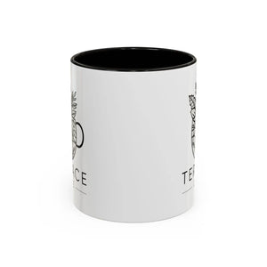 Vibrant Terrace Cafe Mugs - High-fidelity Artwork Print - Dipaliz