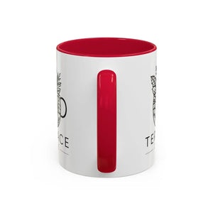 Vibrant Terrace Cafe Mugs - High-fidelity Artwork Print - Dipaliz