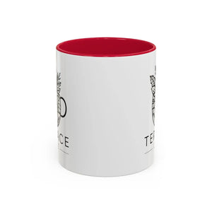 Vibrant Terrace Cafe Mugs - High-fidelity Artwork Print - Dipaliz