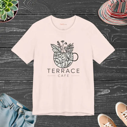 Upgrade your Style with Terrace Cafe Unisex Jersey Tee - Soft Pink / s T-shirt