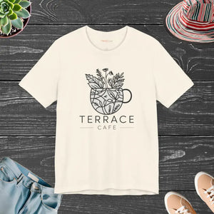 T-shirt - Terrace Cafe Unisex Jersey Short Sleeve Tee - Comfort Meets Style - Dipaliz Natural / s