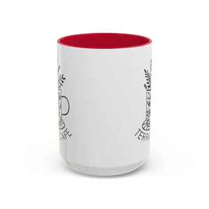 Mug - Terrace Cafe Mugs - Vibrant Colors Morning Energy - Dipaliz 15oz / Red