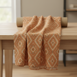 Terracotta diamond fabric bolt