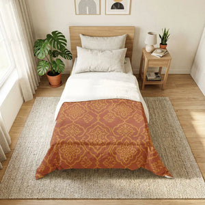 Medallion Cotton Comforter – Terracotta Ground - Dipaliz - Quilts & Comforters