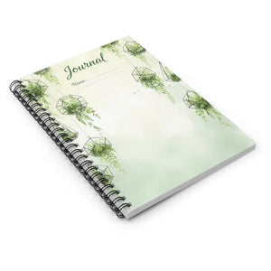Paper Products - Terrarium Journal Notebook - Botanical Spiral Ruled - Dipaliz one Size