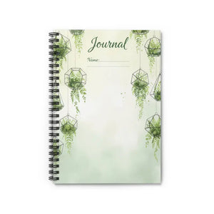Paper Products - Terrarium Journal Notebook - Botanical Spiral Ruled - Dipaliz one Size
