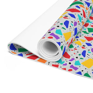 Foam Yoga Mat - Terrazzo Confetti Non-slip Colorful - Dipaliz - 24” x 72” - & Pilates Mats