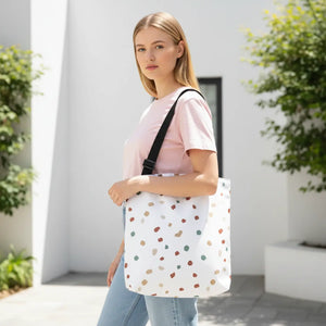 Terrazzo Dots Adjustable Tote Bag - Artistic Canvas - Dipaliz - Bags