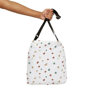 Bags - Terrazzo Dots Adjustable Tote Bag - Minimalist Everyday Style - Dipaliz 16’’ ×