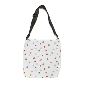 Bags - Terrazzo Dots Adjustable Tote Bag - Minimalist Everyday Style - Dipaliz 18’’ ×
