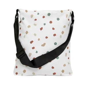 Bags - Terrazzo Dots Adjustable Tote Bag - Minimalist Everyday Style - Dipaliz