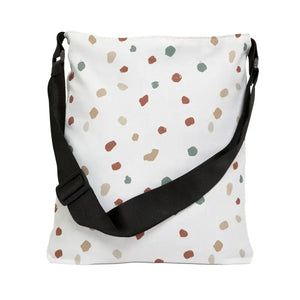 Bags - Terrazzo Dots Adjustable Tote Bag - Minimalist Everyday Style - Dipaliz
