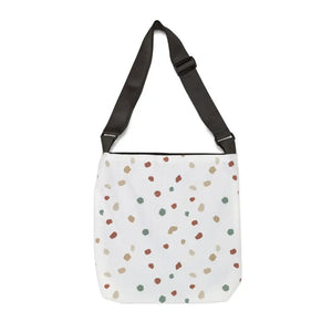 Bags - Terrazzo Dots Adjustable Tote Bag - Minimalist Everyday Style - Dipaliz