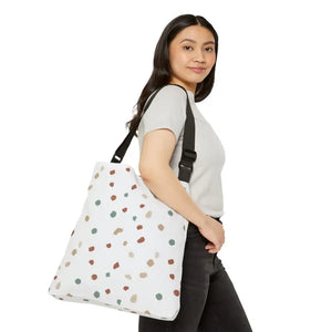Bags - Terrazzo Dots Adjustable Tote Bag - Minimalist Everyday Style - Dipaliz
