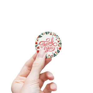 Sticker Label Rolls Enchanting Floral Thank you Design - Dipaliz - Labels & Tags