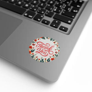 Sticker Label Rolls Enchanting Floral Thank you Design - Dipaliz - Labels & Tags